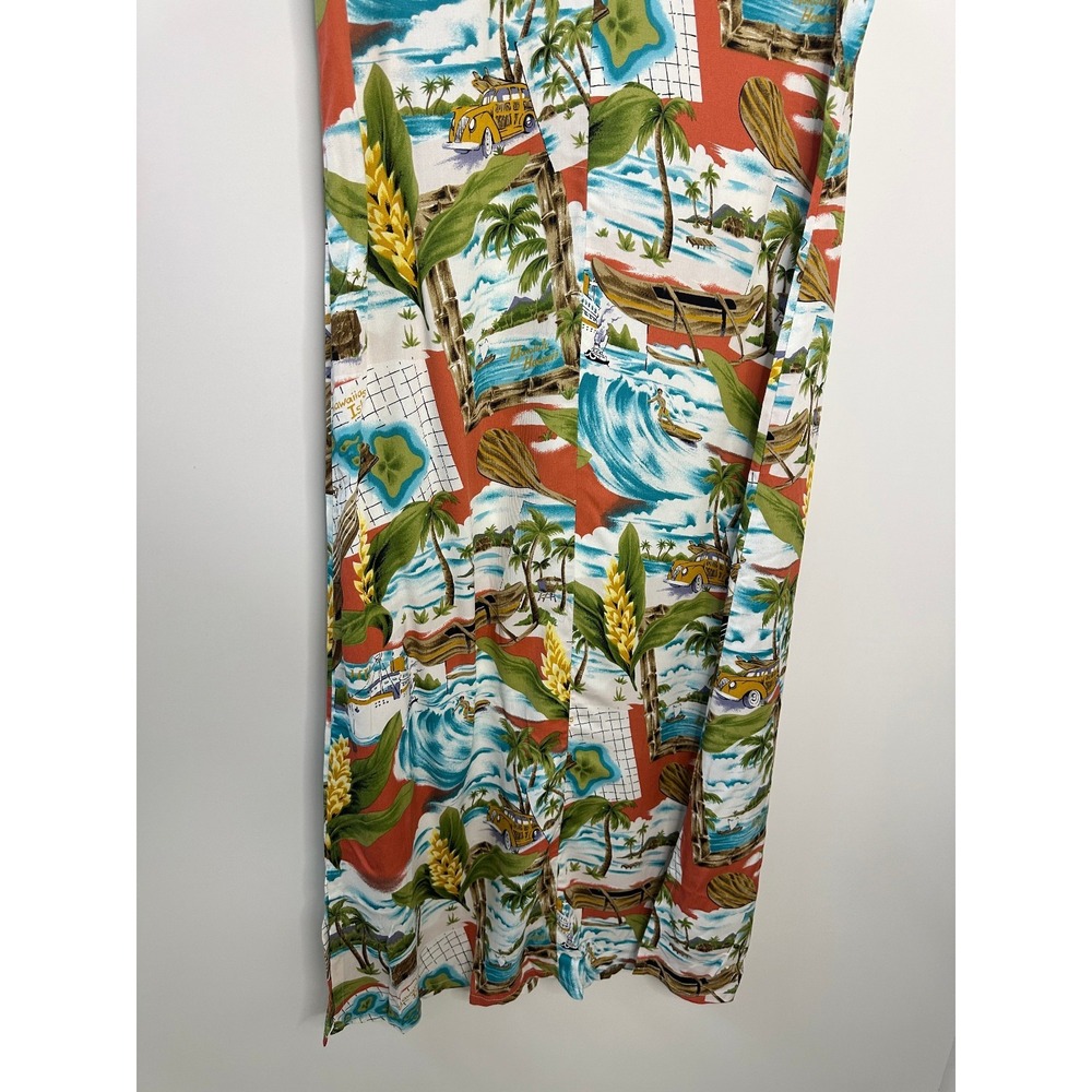 Hilo Hattie Hawaiian Tropical Beach Aloha Scenic Rayon Midi Dress Small Floral - Picture 11 of 12
